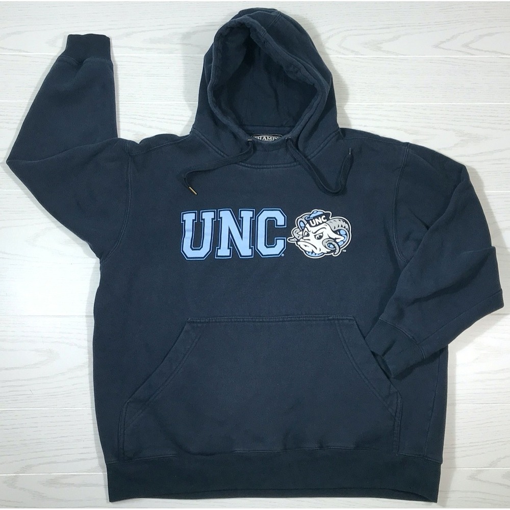 Vintage UNC North Carolina Tar Heels Hoodie Men XL Blue Champs Cotton Blend Y2K